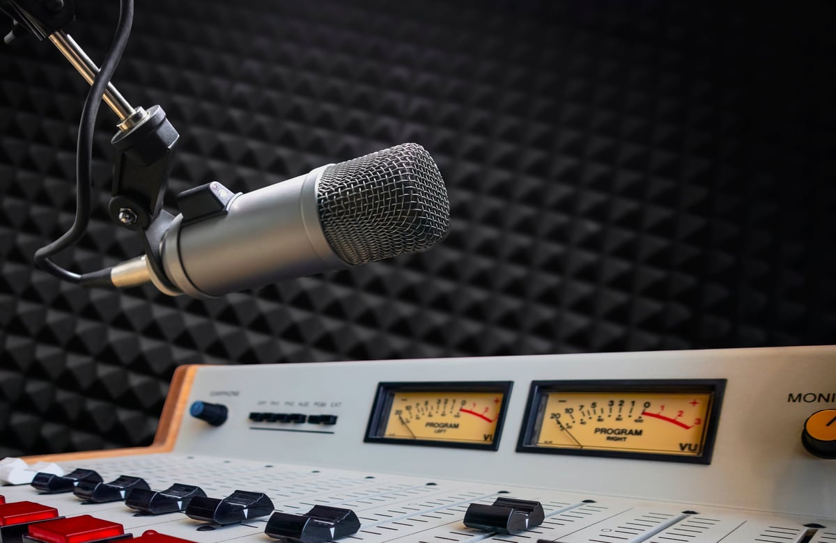 Professional microphone and on air sign