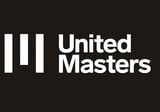 United Masters logo with three white vertical bars and text on dark background
