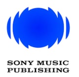 Sony Music Publishing logo featuring a blue circular emblem with sound wave design above text